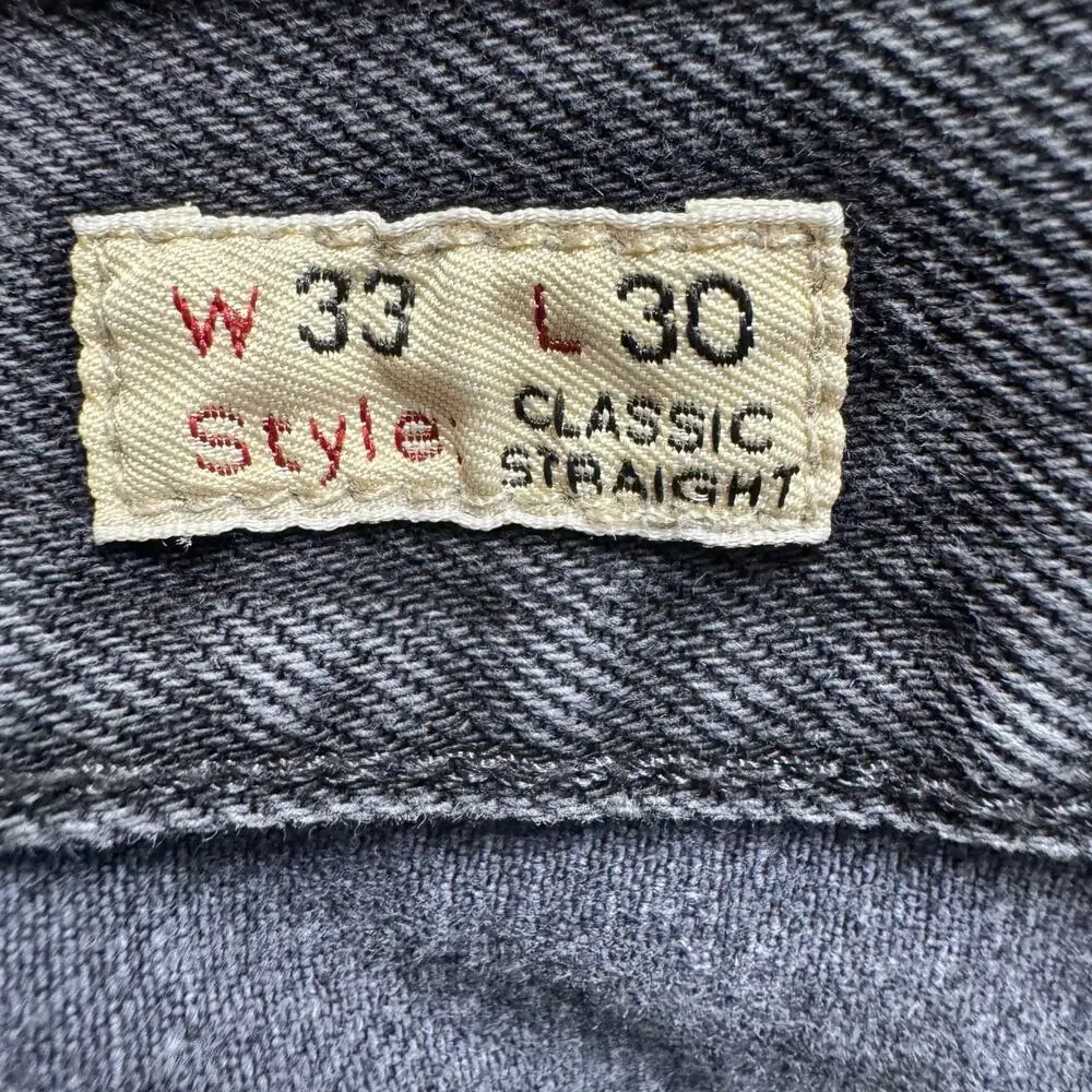 J.Crew Men’s Classic Straight Leg Jeans Gray Black Washed Denim W33 L30